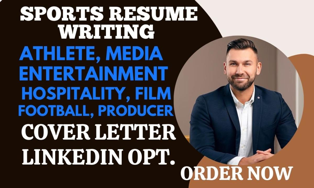 I Will Write Your Sport Manager, Football, Coaching, Athlete, Hospitality, and Producer Resume