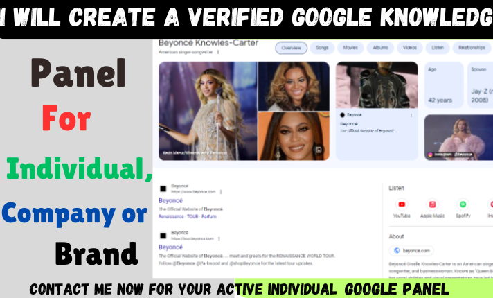 I Will Build a Verified Google Knowledge Panel for Individual, Company, or Brand