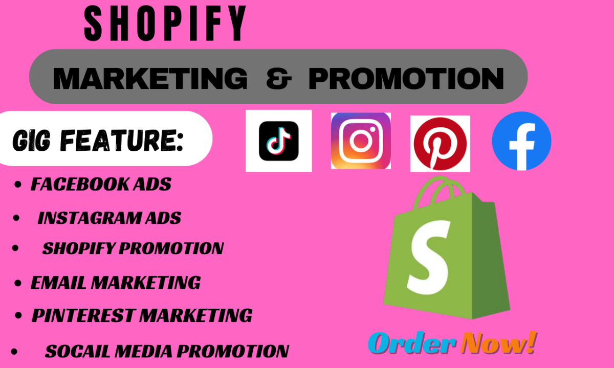 I Will Manage Shopify Sales Marketing, Promote Your Shopify Website, and Run Facebook & Instagram Ads