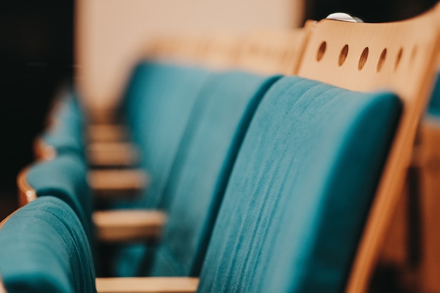 Blue and Beige Chairs Next to Each Other – Free Stock Photo for Download