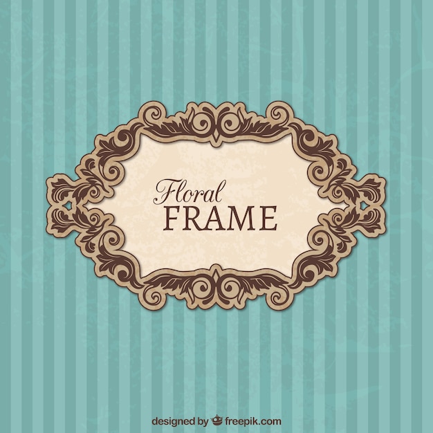 Vintage Floral Frame – Download Free Stock Photo