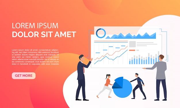 Orange Data Analysis Presentation Illustration – Free Download