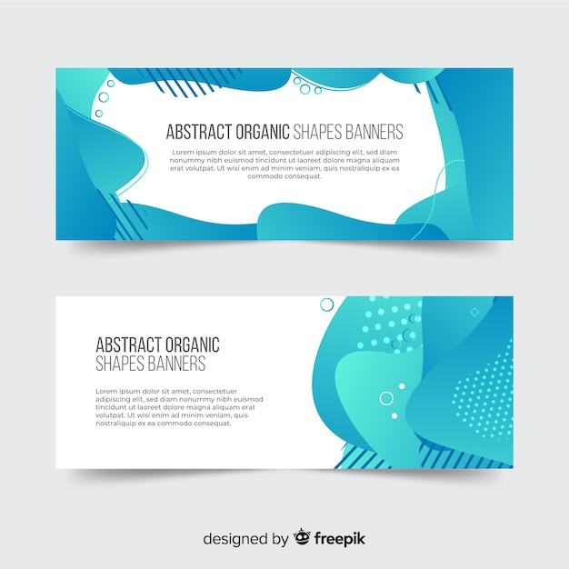 Abstract Organic Shapes Banners – Free Download