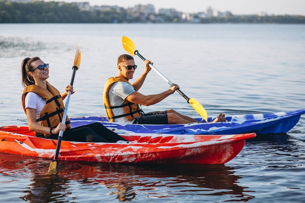 Couple Kayaking on the River – Free Stock Photo for Download