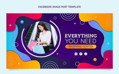 Gradient Shopping Center Facebook Post Template – Free Download