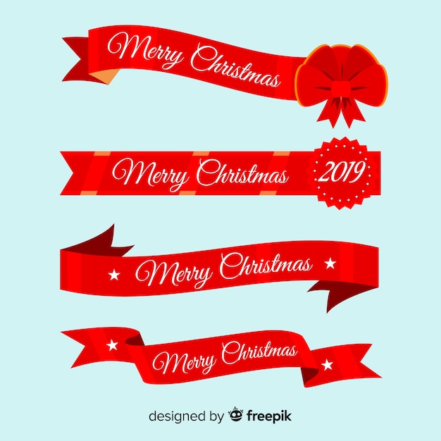 Christmas Ribbon Collection – Free Download for Beautiful Holiday Designs