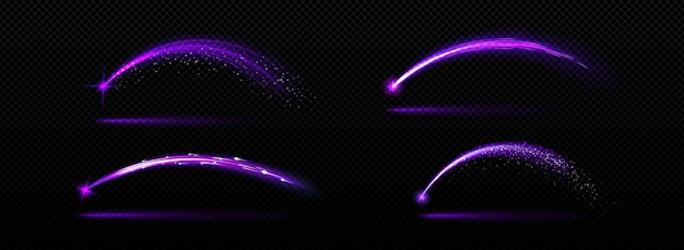 Shooting Star with Purple Glowing Arc Burst Track – Free Download