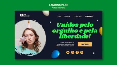 Brazil Independence Day Celebration Landing Page Template – Free Download