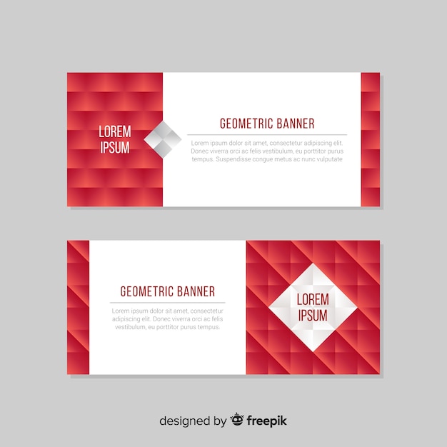 Colorful Abstract Banners with Geometric Shapes – Free Download