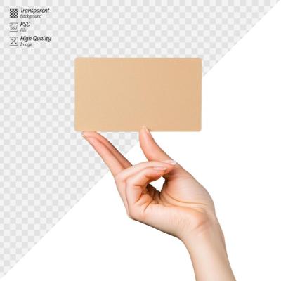 Blank Business Card Held in Hand on Transparent Background – Free Stock Photo, Download Free