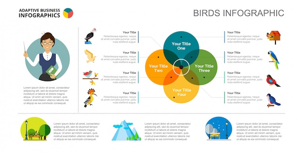 Venn Chart with Five Elements Template – Free Download