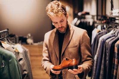 Young Handsome Man Choosing Shoes at a Shop – Free Stock Photo Download