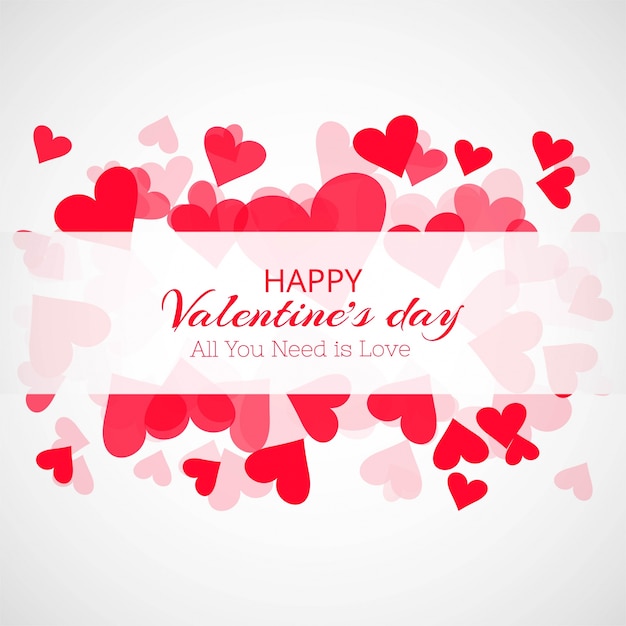 Valentine’s Day Decorative Hearts Card Background – Free Download