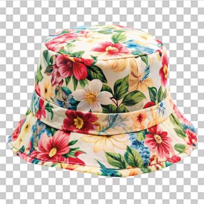 Floral Bucket Hat on Transparent Background – Free Download