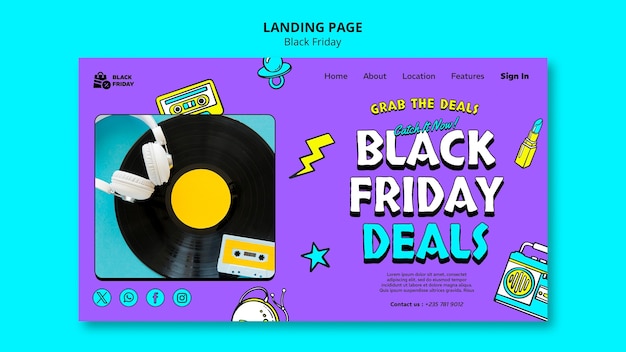 Black Friday Sales Landing Page Template – Free to Download