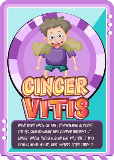 Character Game Card Template Featuring Ginger Vitis – Free Download