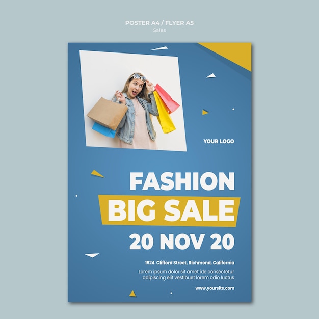 Vertical Poster Template for Retail Sale – Free Download