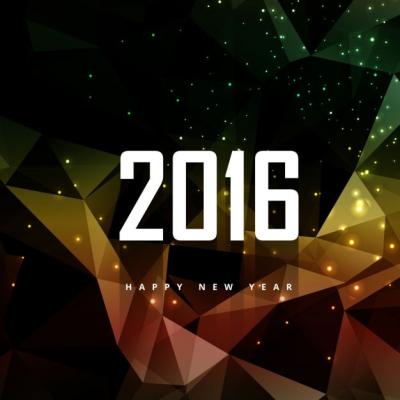 Shiny Polygonal New Year Background – Free Download