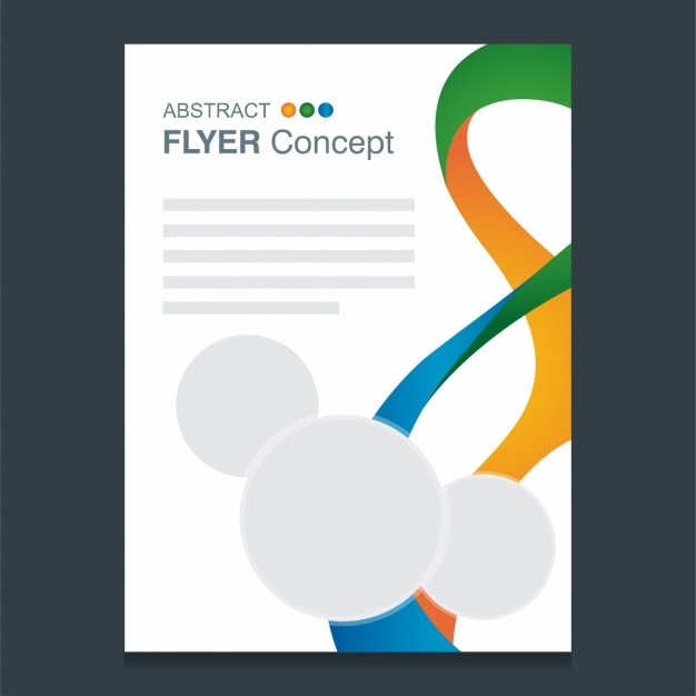 Corporate Brochure with Color Waves – Free Download