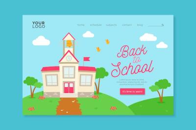 Back to School Landing Page Template – Download Free Stock Photo