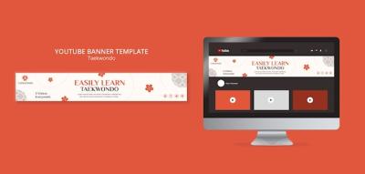 Taekwondo Class YouTube Banner Template – Free Download