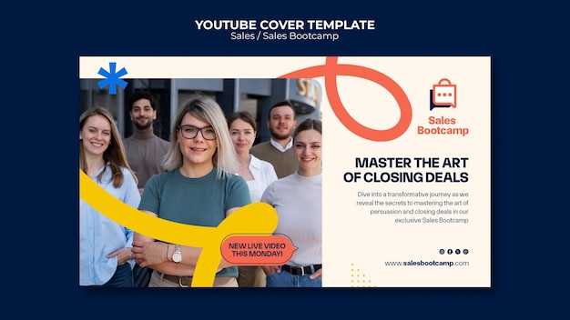 Flat Design Sales YouTube Cover – Free Download