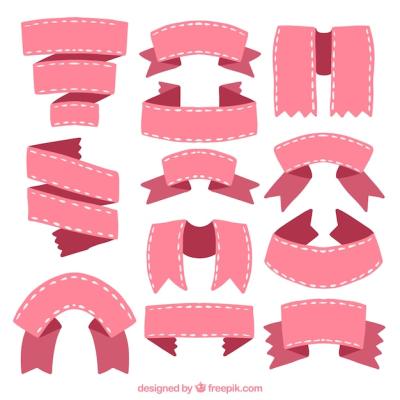 Pink Vintage Ribbons Collection – Free Download