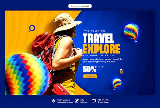 Travel and Tourism Web Banner Template – Free Download