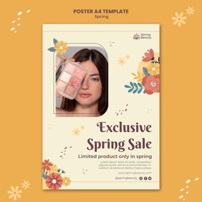 Exclusive Spring Sale Poster Template – Free Download