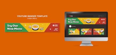 Flat Design Indian Menu Template – Free to Download