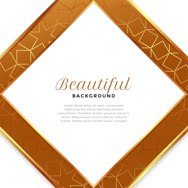 Luxury White and Golden Diamond Shape Background – Free Download