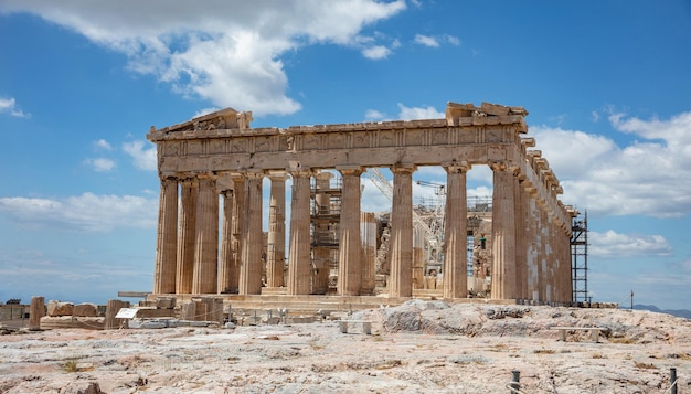 Athens Greece Parthenon Temple on Acropolis Hill – Bright Spring Day, Free to Download