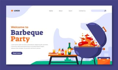 BBQ Party Landing Page Template – Free Download