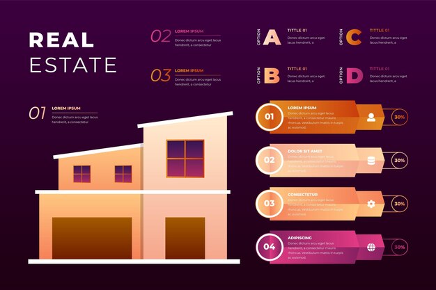 Realistic Real Estate Infographic Template – Free Download