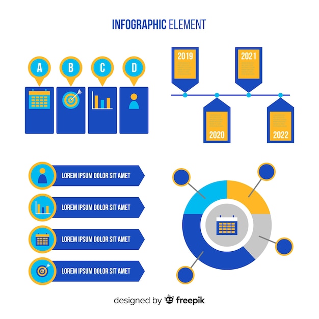 Flat Infographic Element Collection – Free Stock Photos for Download