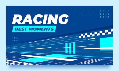 Gradient Racing Template Design for Free Download