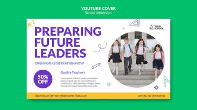 Hand Drawn School Admission YouTube Cover – Free Download