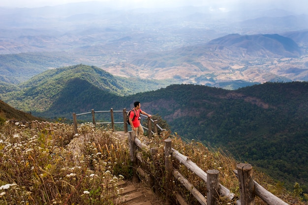 Hiker in a Beautiful Mountain Landscape – Free Stock Photo, Download Free