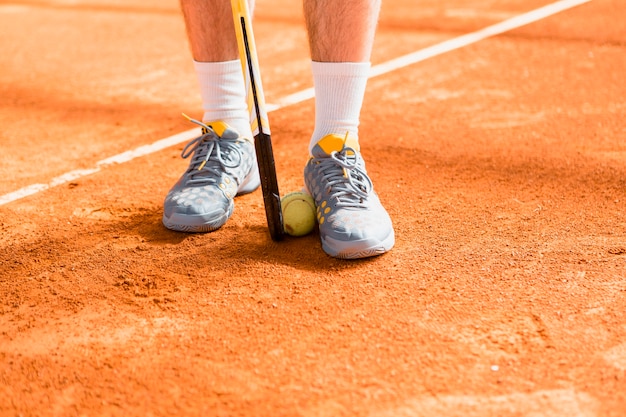 Close Up View of Tennis Player Shoes – Free Download