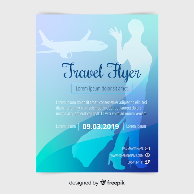 Flat Travelling Poster Template – Free Download