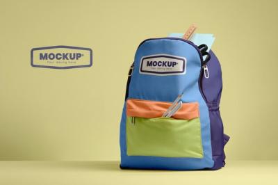 School Backpack Mockup Design – Free Download