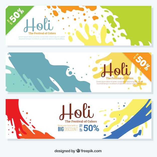 Colorful Splashes Holi Coupons – Free Download Free Stock Photo