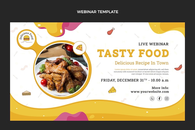 Flat Design Food Webinar – Free Download, Download Free Stock Photo