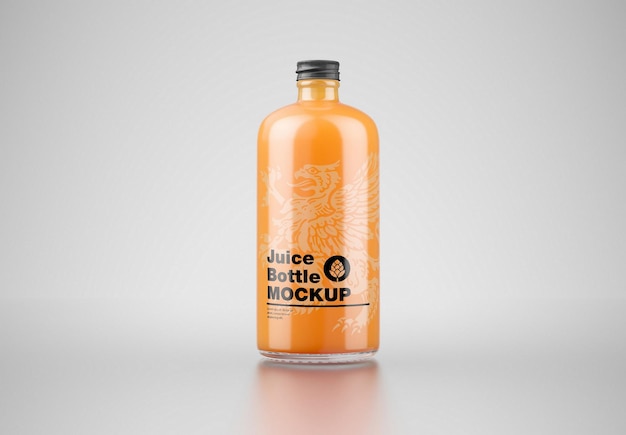 Orange Juice Bottle Mockup – Free Download