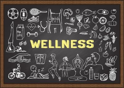 Chalkboard Wellness Elements for Your Projects – Free Download