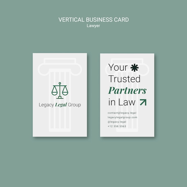 Lawyer Business Card Template Design – Free Download