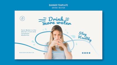 Drink Water Concept Banner Template – Free Download