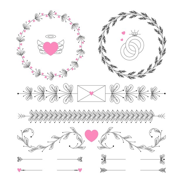 Linear Flat Wedding Decorations – Free Download