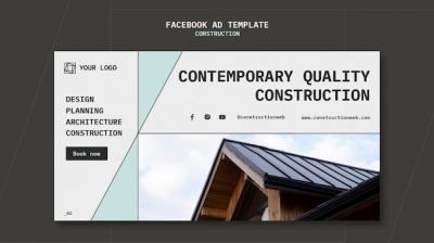 Retro Construction Project Facebook Template – Free Download