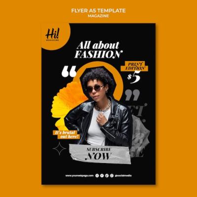 Textured A5 Magazine Flyer Template – Free Download